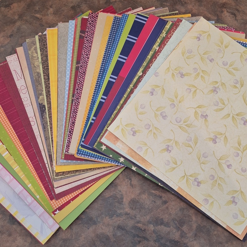 ASSORTED Patterned 12" X 12" Craft, Scrapbook, Card Making Paper, 162 Sheets
